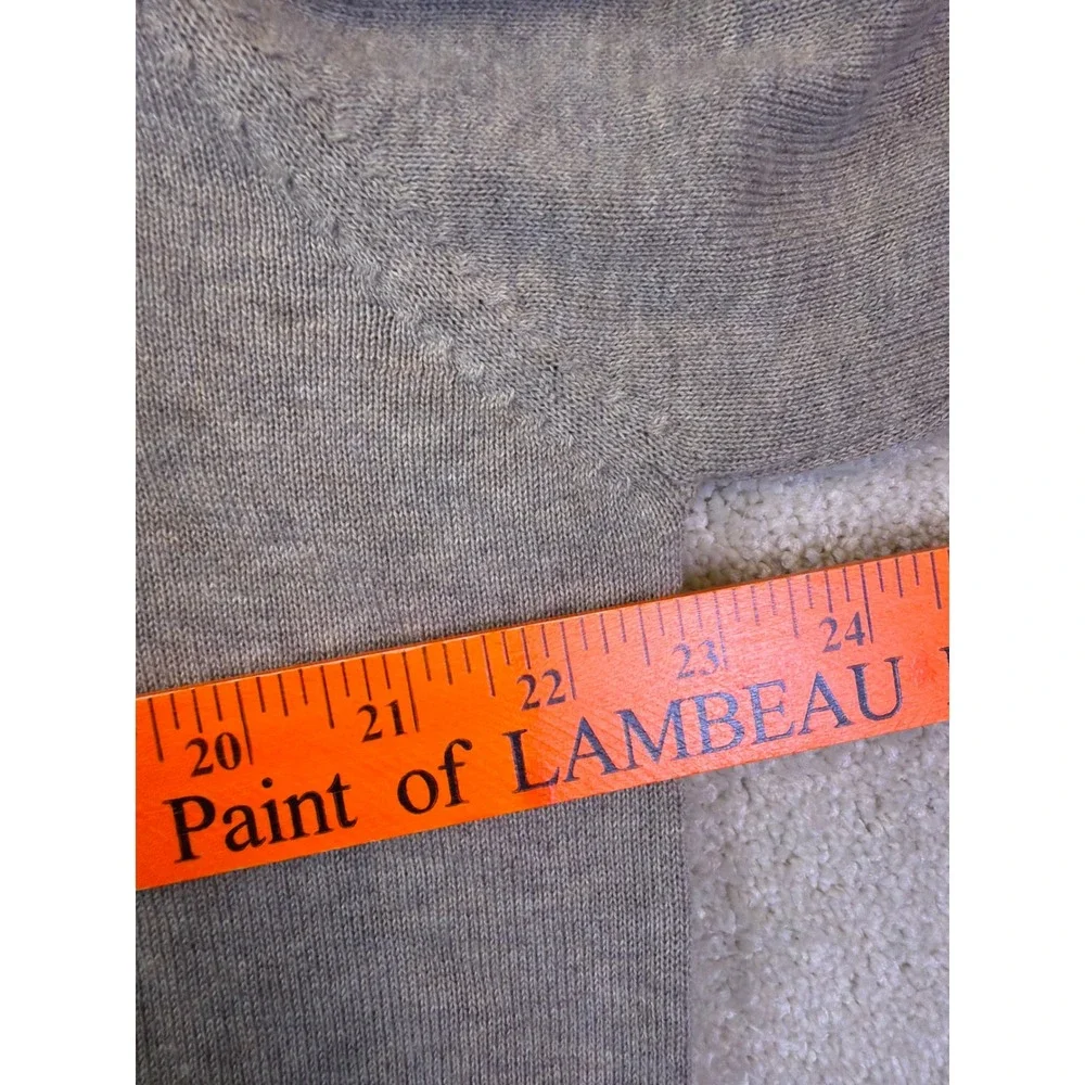 Croft & Barrow Mock Neck Sweater Men Large Tall Taupe Heather Cotton Classic NEW